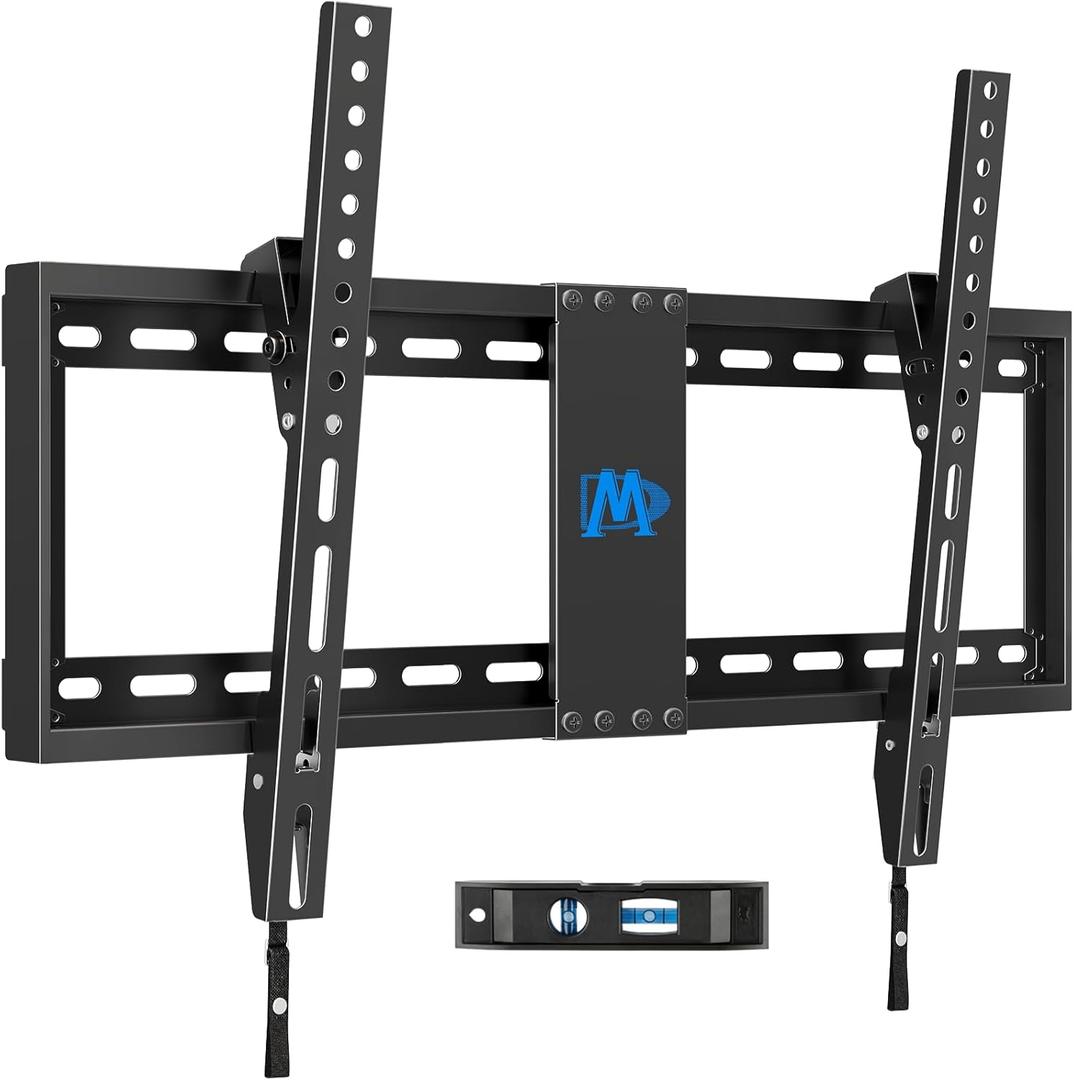 Mounting Dream TV Wall Mount for Most 37-75 Inch TVs, Universal Tilt TV Mount Fit 16", 18", 24" Stud with Loading Capacity 132lbs, Max Vesa 600 x 400mm, Low Profile Flat Wall Mount TV Bracket (Black)