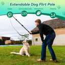 Flirt Pole for Dogs, Interactive Toys Tug-of-war for Pet, Durable Teaser Wand, Chase Toys with Rope Chewing Sticks, for Outdoor Exercise & Training