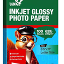 Uinkit 240 Sheets Inkjet Photo Paper Glossy 8.5x11 37lb 1135Gsm Professional Photographic Paper Letterl Instant Dry Suitable for All Ink Printers