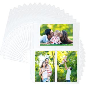 Samsill 50 Pack Ultra Clear 4x6 Photo Album Pages for 3 Ring Binder, Mixed Format, Archival Photo Sleeves, Photo Holders, 3 Pocket Top Loading, 300 Total Photos