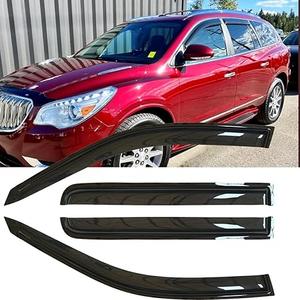 4pcs Original Shatterproof Rainproof Side Window Wind Deflectors for 2008-2017 Buick Enclave,Tape On Rain Guards Sets,Window Visors for Cars,Car Accessories,Vent Deflector for 08-17 Enclave 94657