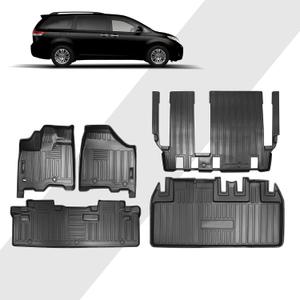 Compatible for 2013-2020 Toyota Sienna Floor Mats Cargo Liner Trunk Mat All Weather Rubber Mat for 2013 2014 2015 2016 2017 2018 2019 2020 Toyota Sienna Accessories (8 Seater)