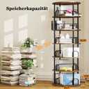 6 Tier Rotating Bookshelf Tower, 360 Display Round Bookcase, Floor Standing Corner Revolving Bookshelf Organizer Storage Rack for Home Study Office, Small Spaces (Black, 6 Tiers)