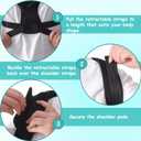 King Mills Plus Size Back Brace, Back Brace Posture Corrector for Women and Men, Ideally Use as Plus Size XL to XXXL Back Straps for Posture, Back Spine Corrector, or Rounded Shoulder Corrector (Black)