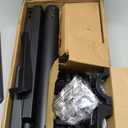 Rfiver Mobile TV Stand for 23-60 Inch LCD LED Flat/Curved Panel Screen TVs up to 88 lbs, Rolling TV Stand with Adjustable Shelf & Tilt, Portable Floor Stand on Wheels for Bedroom, Living Room, Office (Black)