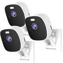 3PCs Indoor Security Camera Wireless, 4MP HD WiFi Home Security Camera with Magnetic Mount, Window Camera for Indoor Use, AI Motion Detection, 24/7 Recording, No Subscription, 2-Way Audio, Works Alexa