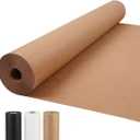 PerkHomy 36" x 2,220" (185') Brown Kraft Paper Roll for Craft Bulletin Board Paper Art Table Covering Crafting Gift Wrapping Bouquet Packing Parcel 70GSM 50LB (Brown, 36" x 185')