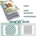 Door Mat, Cute Calf Welcome Mat, Colorful Spring Flowers Doormats Indoor Entrance, Indoor Outdoor Mat, Low-Profile Floor Rugs for Entry, Patio, 17''x30'' (Cartoon Watercolour Flower Cow)