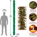 National Tree Company 9 ft Pre-Lit Frosted Berry Artificial Christmas Garland, Christmas Decoration with Pinecones, Red Berries, 100 Clear Lights, 200 Tips, Green