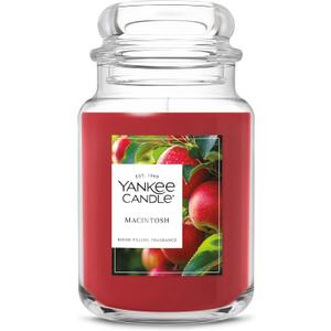 Yankee Candle Macintosh, Fall Scented Candle, 22oz Large Jar with up to 150 Hour Burn Time