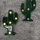 Riakrum 2 Pcs LED Night Light LED Cactus Light Mexican Party Decorations Cinco De Mayo Decorations Cute Lamp for Table Room Bedroom Party Decoration Home(4.72 x 2.76 Inch)
