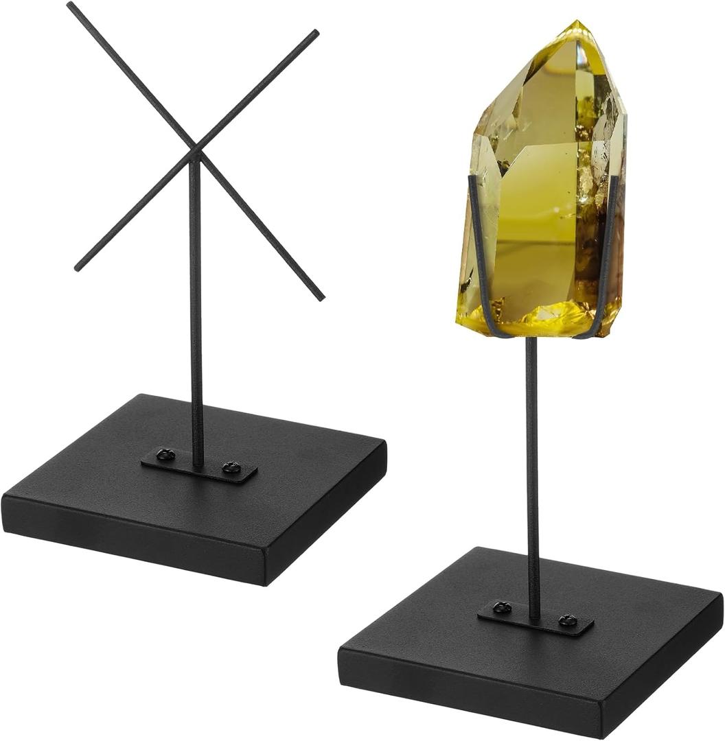 RattanView Artifact Display Stand Mask Display Holder Adjustable Metal Puppet Sculpture Stand for Figurines Ushabtis African Masks Pre Columbian (2.5x2.5x3inch)