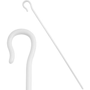 Spooktacular Creations Halloween Shepherd Staff, Shepherd's Crooked Walking Cane Accessory for Costume Dress Up Party (WHITE)
