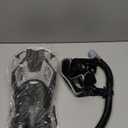 Snorkeling Gear for Adults, Mask Fin Snorkel Set, Dry Top Snorkel, Snorkeling Kit Travel Diving Package, Panoramic View Anti-Fog Anti-Leak Adjustable Swim Fins (Large-X-Large, Black)