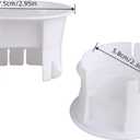 2 x Glass Water Pitcher Lids, 2 Pieces, White
