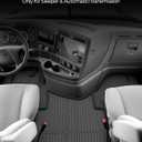 CreekT 4PCS All Weather Floor Mats for Freightliner Cascadia 2008-2017 (Only for Bucket Seat & Fuel), Also Fit 2018-2019 125 Old Body, Rubber Floor Mats Fit for Freightliner Cascadia Accessories