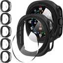 Suoman 5+5 Pack for Samsung Galaxy Watch 8 Ultra 47mm Case, [Anti-Scratch] 9H Tempered Glass Screen Protector+All-Round PC Matte Protective Cover Bumper