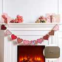 3 Pcs Easter Garlands Wood Bead Bunny Clover Heart Garlands for Easter St. Patrick's Day Valentine's Decorations Spring Wood Hanging Bunny Clover Heart for Mantle (Classic Style)
