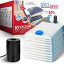 10 Pack Variety Vacuum Storage Bags for Comforters, Blankets & Clothes  Vacuum Sealed Compression Bags with Electric Pump  Space Saver Storage Bags for Bedding, Travel & Organization (4M, 3L, 3XL)