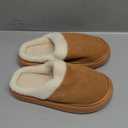 SHIBEVER Fuzzy Slippers Women Indoor: Memory Foam Warm House Shoes - Slip On Closed Toe Comfy Bedroom Slippers Women (6.5-7, 73-chestnut)