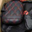 Motorcycle Driver Passenger Seat Black Without Pattern Compatible with Shadow ACE VT750 VTC750C VTC750CD 1998-2003