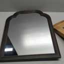 HOMECOOKIN Wood Bathroom Mirrors for Wall Mounted, 16" x 20" Rustic Wood Frame Wall Mirrors Decorative for Living Room or Bedroom Vanity Mirror (Black) B