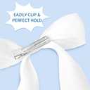 Bride to Be Embroidered Hair Bow, White and Blue Hair Bow, Bachelorette Party Decorations, Elegant Bridal Accessory, Bridesmaid Gift, Wedding Headband, Engagement Gift