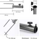 2 Pieces Patio Umbrella Steel Anchor, Heavy Duty Beach Umbrella Stand, Ground Grass Screw Holder Stands with 2 Forks for Lawn, Patio, Outdoor, Garden, Beach, Fishing