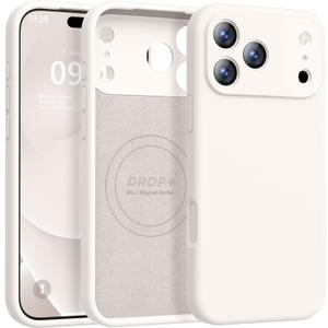 Magnetic for iPhone 17 Pro Case [Compatible with Magsafe] [Premium Silicone Satin-Smooth Touch] Slim Shockproof Anti-Scratch Microfiber Lining Case, 6.3 inch, Stone