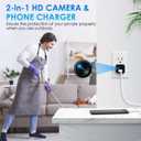 Mini Camera USB Charger Full HD 1080P Video, Security Charger Cam for Home & Office Monitoring, Wall USB Camera with 32GB Micro SD Card