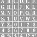 4 x 1 Inch Letter Stencils for Painting - 42 Pack Scrabble Alphabet Letters Numbers Templates with Signs for Painting, Reusable Scrabble Tiles Stencils for Chalkboard Wood Crafts & Wall Decor