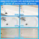 Tub Repair Kit White, Tub Chip and Bathtub Repair Kit for Enamel, Fiberglass, Acrylic, Porcelain, Patch and Repairs Chips, Crack, Scratches, Rust, Holes on Tubs, Toilet, Sink, Shower, Tray in Bathroom