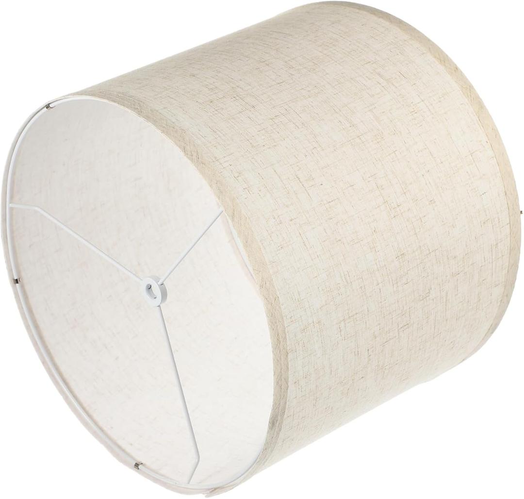 Cabilock Elegant Linen Table Lamp Cover Iron Frame Design Decorative Lamp Shades for Bedside Floor Livingroom
