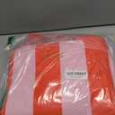 Fit & Fresh Large Beach Bag for Women - Extra Large Travel Tote With Pockets (Pink & Orange Stripe)