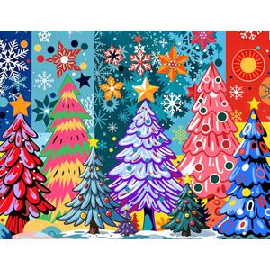 Springbok Colorful Christmas Forest Premium 1000 Piece Holiday Jigsaw Puzzle for Adults - Limited Edition Christmas Collectible Puzzle