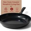 Alva Energy 8" Premium Ceramic Nonstick Frying Pan - PFAS/PTFE-Free Non-Toxic - Fast Even Heating - Stay-Cool Handle - Lightweight & Dishwasher & Induction Safe - Back