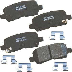 Bendix Premium SBC999 Ceramic Rear Brake Pads for Buick Allure 2009-2005, LaCrosse 2009-2005, Chevrolet Impala 2013-2011, Impala 2016-2015, Impala Limited 2016-2014, Pontiac Grand Prix 2008-2004