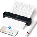 iDPRT Portable Thermal Printer, MT610 Pro Wireless for Travel, 300 DPI Bluetooth Inkless Printer Support 8.5" X 11" US Letter&A4&A5 Thermal Paper for Home, Compatible with iOS, Android, Laptop, Black