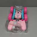QUNREDA RC Cars, Pink Remote Control Car for Girls, 2.4 GHZ Double Sided RC Stunt Car 360 Rotating Remote Control Crawler with Headlights Car Toys for 6 7 8 9 10 11 12 Girls Birthday Gift Grandkids, Pink