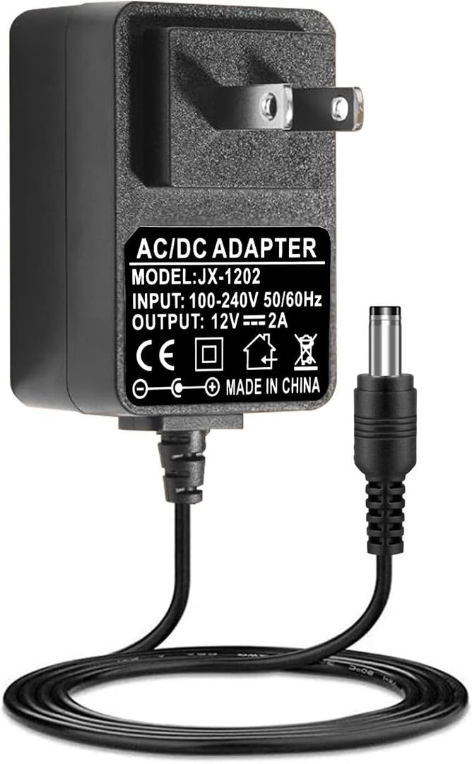 12V Charger for Vanity Mirror Power Cord 12V 2A AC Adapter for Hansong DC117-15 DC11715 Compatible with FENCHILIN,Hasipu,COOLJEEN Hollywood Vanity Mirror Power Supply Charger Replacement