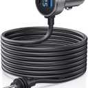 Starlink Mini Cable, 3 in 1 Starlink Mini Car Charger DC Power Cable+ Cigarette Lighter Adapter 12V-48V with Digital Display, Durable USB C PD 40W and USB A 35W Ports for Trucks and Cars (13.1FT)
