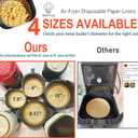3 x 10 Inch Air Fryer Disposable Paper Liner Round, [ XXL Size] 100Pcs Parchment Paper Liners for 7QT Air Fryer, Non-stick, Food Grade Baking