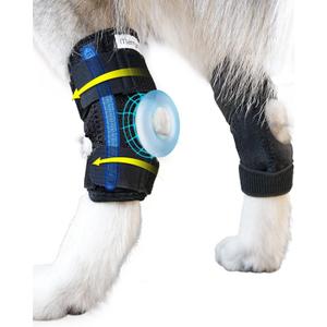 Dog Leg Brace for Rear Hock & Ankle, Canine Hind Leg Joint Compression Wrap for Torn ACL & CCL, Injury and Sprain Protection, Wound Care and Loss of Stability 1 Pair, Size: Large (black)