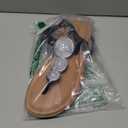 Luoika Women's Wide Width Flat Sandals, Flip Flop Thong Sandals Strappy Rhinestone Comfortable Summer Beach Shoes for Women. (10 X-Wide, Black 813)