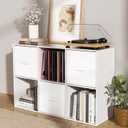 Wood 6 Cube Storage Organizer, 11 in Cube Shelf, White Cubby Storage Organizer with Back Panel & Open Compartments, Vertical or Horizontal Cube Bookshelf Bookcase for Living Room, Bedroom, Entryway