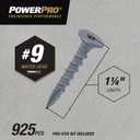 Power Pro Gray Ceramic Wafer-Head Cement Board Screws (#9 x 1-1/4")