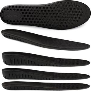 Ailaka Height Increase Insoles for Men Women, Honeycomb Shock Absorbing Cushion Insoles, Replacement Full Length Sports Shoe Height Inserts Height Elevation (Men 4-7.5 M/Women 5.5-9 M, Black, Heel Height: 1.5 Cm)