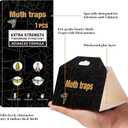 2 x Upgraded Moth Traps, Double Potent Pantry&Clothes Traps with Pheromones Prime, No Toxic & Odorless Moth Balls for Clothes, Organic Sticky Repellent with Lure for Closet, Kitchens -6Pack