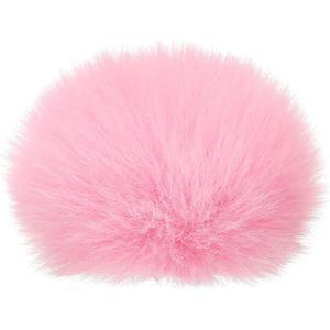 2 x PATIKIL Furry Microphone Windscreen 7mm x 65mm Mic Cover Windshield for Indoor Outdoor Microphone Pink