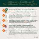 3 x Stone Drying Mat for Kitchen Counter - Replaces Kitchen Towel, Premium Diatomaceous Earth, Ultra Absorbent, Quick Drying Stone Mat, Elegant Marble Design, Non-Slip, 15.8" x 11.8", JEWEL